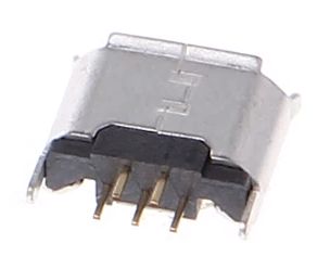 USB-micro connector female 180 graden PCB 02